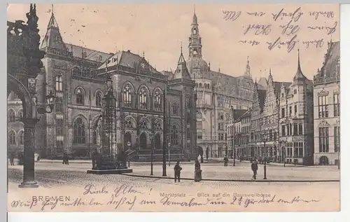 (113148) AK Bremen, Markt, Baumwollbörse 1905