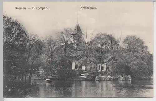 (111452) AK Bremen, Bürgerpark, Kaffeehaus, vor 1945