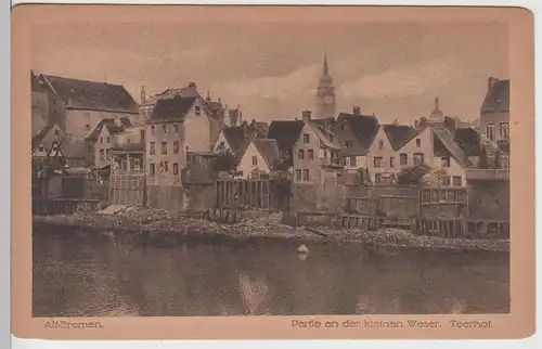(107709) AK Bremen, Partie an der kleinen Weser, Teerhof, vor 1945