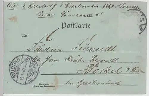 (105737) AK Gruss aus Bremen, Parkhaus, Mondscheinkarte 1898