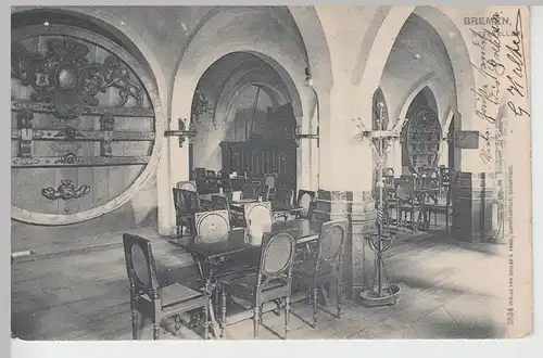 (105489) AK Bremen, Ratskeller Inneres, 1904