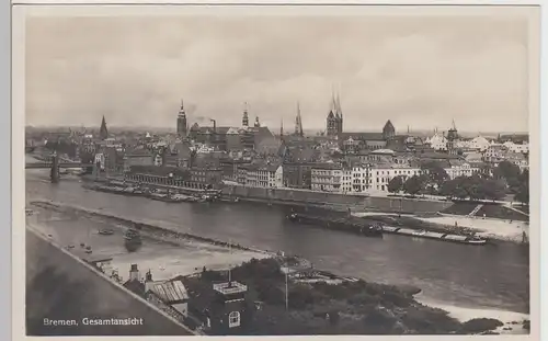 (100035) Foto AK Bremen, Stadtansicht, Lastkähne, vor 1945
