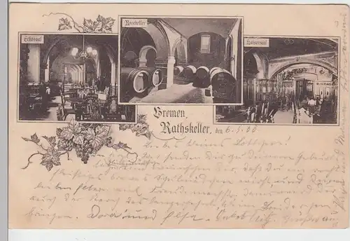 (100034) AK Bremen, Ratskeller, Echosaal, Rosekeller, Kaisersaal 1900