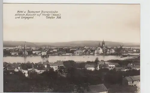 (99972) Foto AK Werder, Havel, Panorama, vor 1945