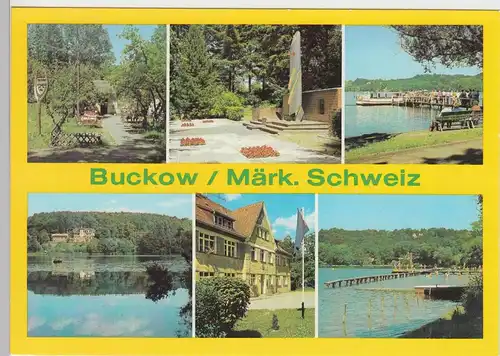 (92128) AK Buckow (Märk. Schweiz), Mehrbildkarte, 1986