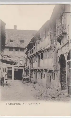 (85211) AK Braunschweig, Hof i.d. Langedammstraße 7, bis 1905