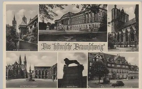 (79109) AK Braunschweig, Mehrbildkarte vor 1945