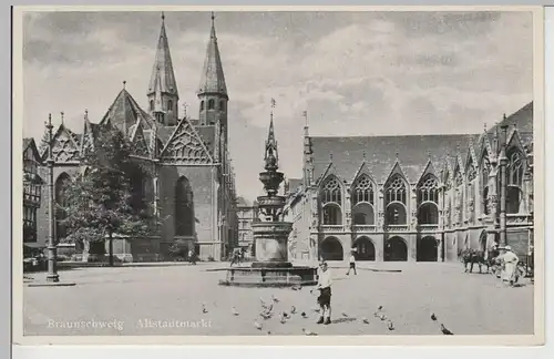 (78481) AK Braunschweig, Altstadtmarkt, 1940