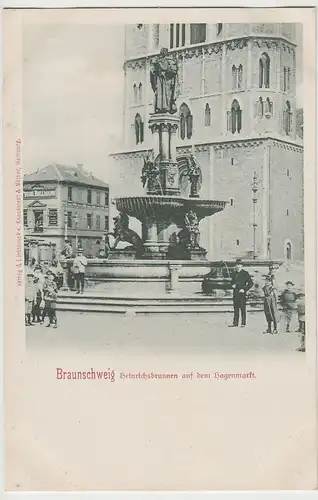 (73358) AK Braunschweig, Heinrichsbrunnen auf dem Hagenmarkt, bis 1905