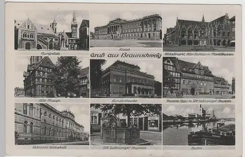 (72075) AK Braunschweig, Mehrbild, Technische Hochschule, vor 1945