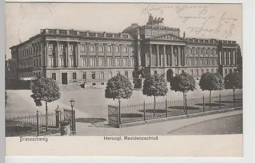 (72072) AK Braunschweig, Herzogl. Residenzschloss 1906