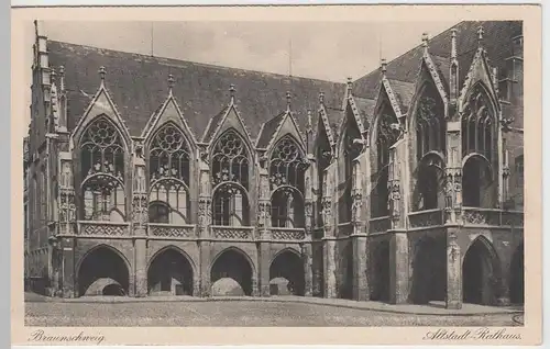 (54409) AK Braunschweig, Altstadt-Rathaus, aus Leporello, vor 1945