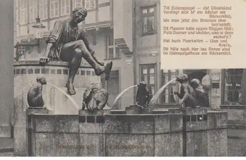 (1334) AK Braunschweig, Eulenspiegelbrunnen um 1906