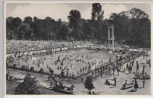 (115105) AK Braunschweig, Stadtbad im Bürgerpark 1940/50er