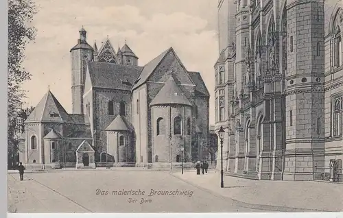 (111761) AK Braunschweig, Dom, Südseite Rathaus 1914