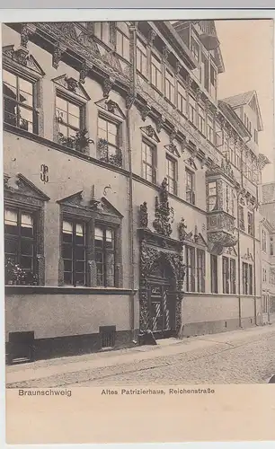 (111392) AK Braunschweig, Altes Patrizierhaus i.d. Reichenstraße um 1906