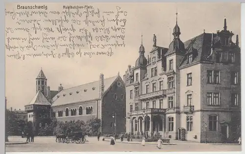 (108826) AK Braunschweig, Ruhfäutchenplatz, Burg Dankwarderode, Pferdekutsche 19