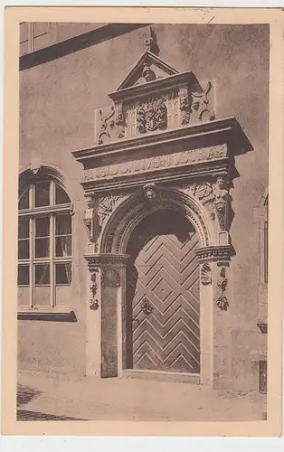 (100484) AK Braunschweig, Schule Südklint Nr. 15, nördl. Portal 1935