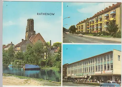 (99708) AK Rathenow, Mehrbildkarte, 1976