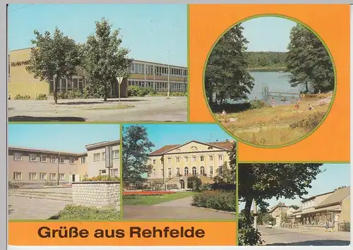 (99705) AK Rehfelde, Mehrbildkarte, 1986