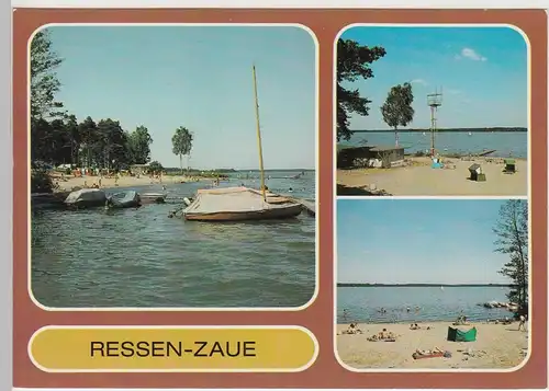 (99688) AK Ressen-Zaue, Mehrbildkarte Schwielochsee, 1988