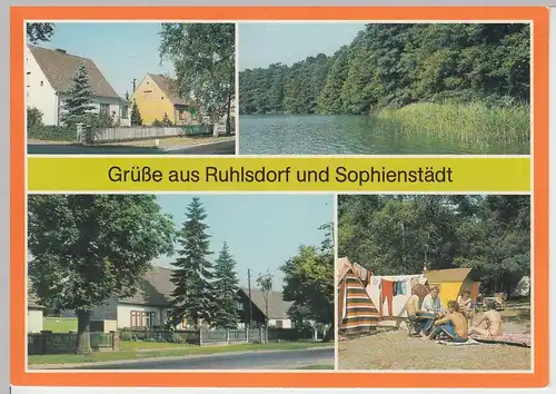 (99601) AK Ruhlsdorf u. Sophienstädt, Mehrbildkarte, 1988