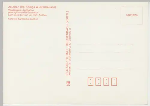 (99521) AK Zeuthen, Wandteppich anläßl. 600 Jahre Zeuthen, 1988