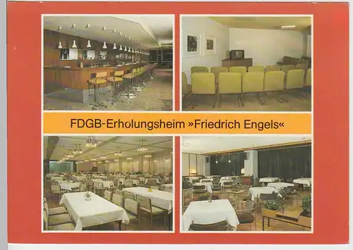 (99296) AK Templin, Mehrbildkarte FDGB-Erholungsheim Fr. Engels, 1989