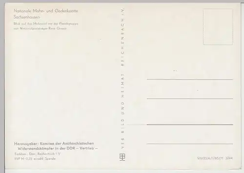 (99241) AK Sachsenhausen, Mahn- u. Gedenkstätte, Mahnmal 1971