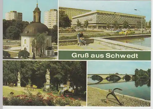 (96685) AK Schwedt, Mehrbildkarte, 1988