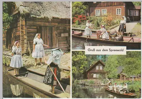 (96572) AK Spreewald, Mehrbildkarte, 1969