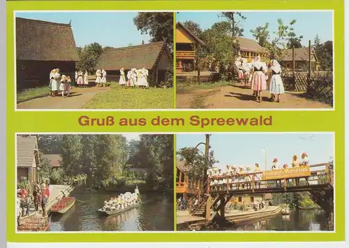 (96565) AK Spreewald, Mehrbildkarte, 1989