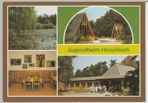 (96502) AK Storkow, Mehrbildkarte Jugendheim Hitschluch, 1988
