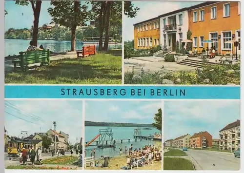 (96483) AK Strausberg, Mehrbildkarte, 1969