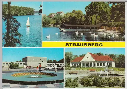 (96482) AK Strausberg, Mehrbildkarte, 1983