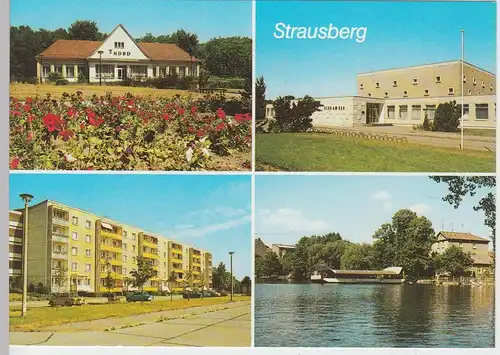 (96481) AK Strausberg, Mehrbildkarte, 1989