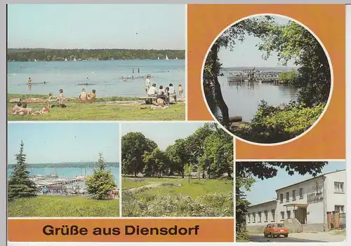 (96364) AK Diensdorf am Scharmützelsee, Mehrbildkarte, 1986