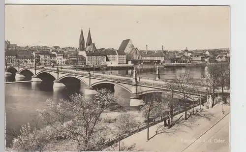 (94647) Foto AK Frankfurt, Oder, Stadtansicht mit Brücke 1936