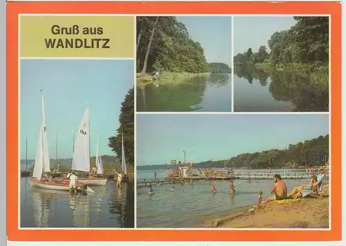 (93041) AK Wandlitz, Liepnitzsee, Heiliger Pfuhl, Segelregatta 1988