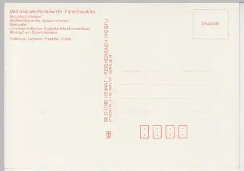 (92353) AK Bad Saarow-Pieskow, Mehrbildkarte, 1988