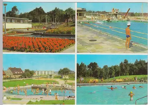 (92156) AK Brandenburg (Havel), Volksbad Marienberg, Mehrbildkarte, 1976