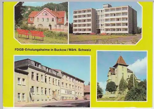 (92125) AK Buckow (Märk. Schweiz), FDGB-Erholungsheime, 1986