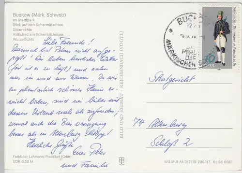 (92124) AK Buckow (Märk. Schweiz), Mehrbildkarte, 1978