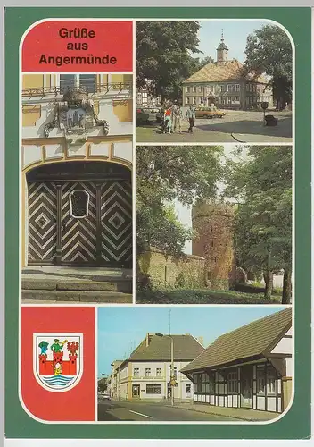 (91941) AK Angermünde, Mehrbildkarte, 1988