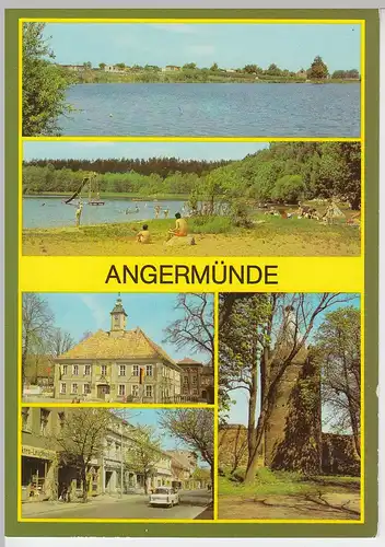 (91939) AK Angermünde, Mehrbildkarte, 1983