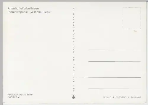 (91907) AK Altenhof (Schorfheide), Pionierepublik -Wilhelm Pieck-, 1975