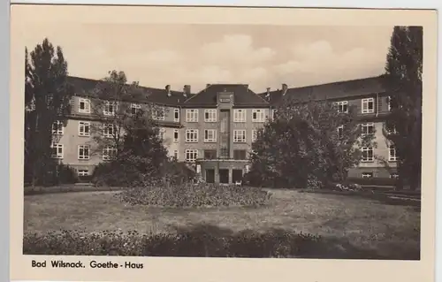 (91502) Foto AK Bad Wilsnack, Goethehaus, Sonderstempel 1953