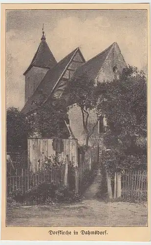 (88911) AK Dahmsdorf, Dorfkirche 1927