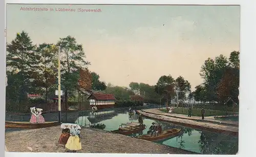 (88512) AK Lübbenau i. Spreewald, Abfahrtsstelle 1910