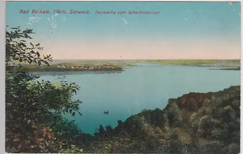 (88419) AK Bad Buckow (Märk. Schweiz), Panorama v. Schermützelsee 1918